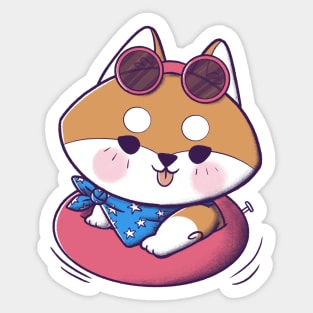 Summer Puppy Sticker